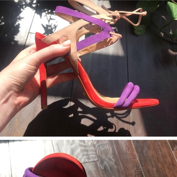 Schutz Delmano heels in Purple Cherry/Peach - Picture 3 of 4